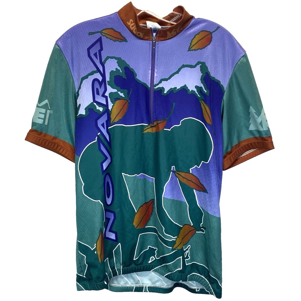 Sugoi Shirt Adult Large Cycling Jersey Core Tech 1/4 Zip Short Sleeve Novara REI